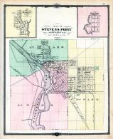 Stevens Point, Elroy, Wonewoc, Wisconsin State Atlas 1878